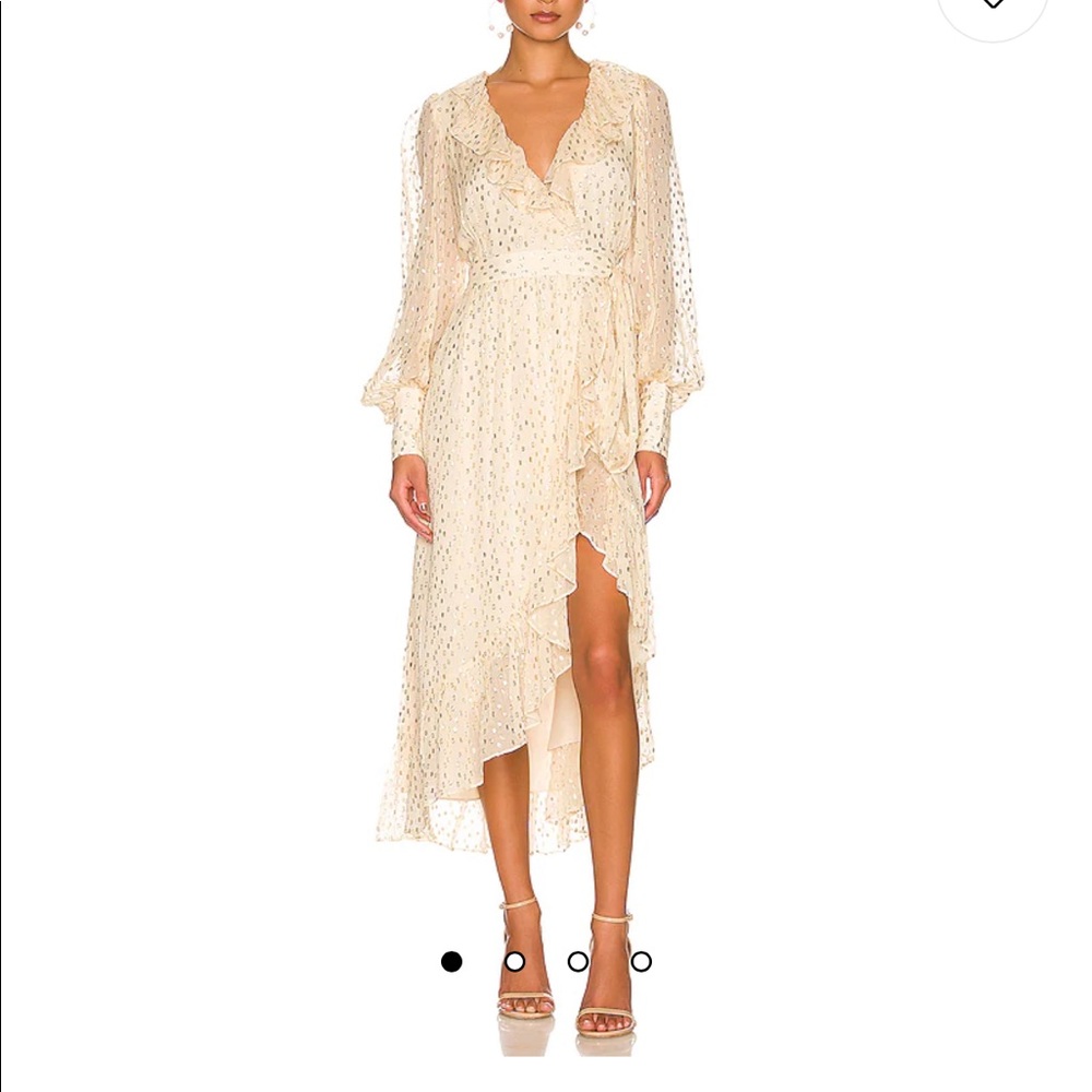 Zimmermann Ivory lurex midi dress